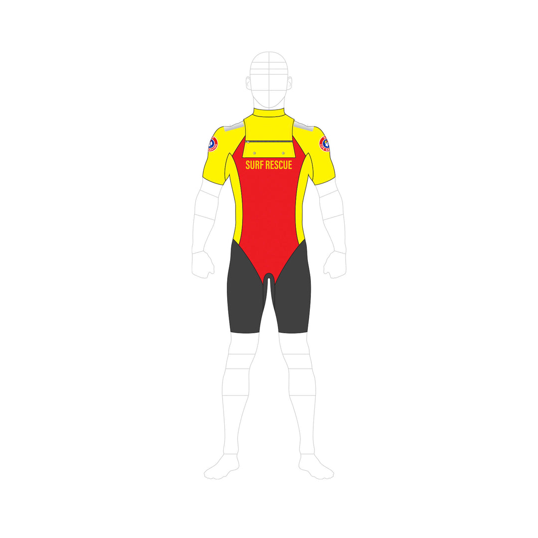 SLSA MEMBERS PATROL CHEST ZIP 3MM SPRING SUIT - MENS