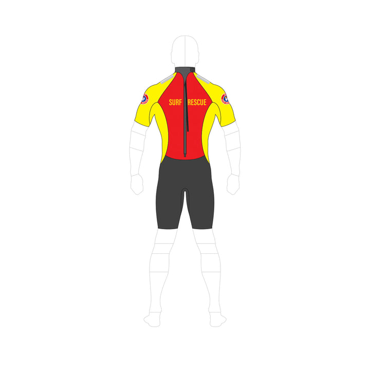 SLSA MEMBERS PATROL BACK ZIP 3MM SPRING SUIT - MENS