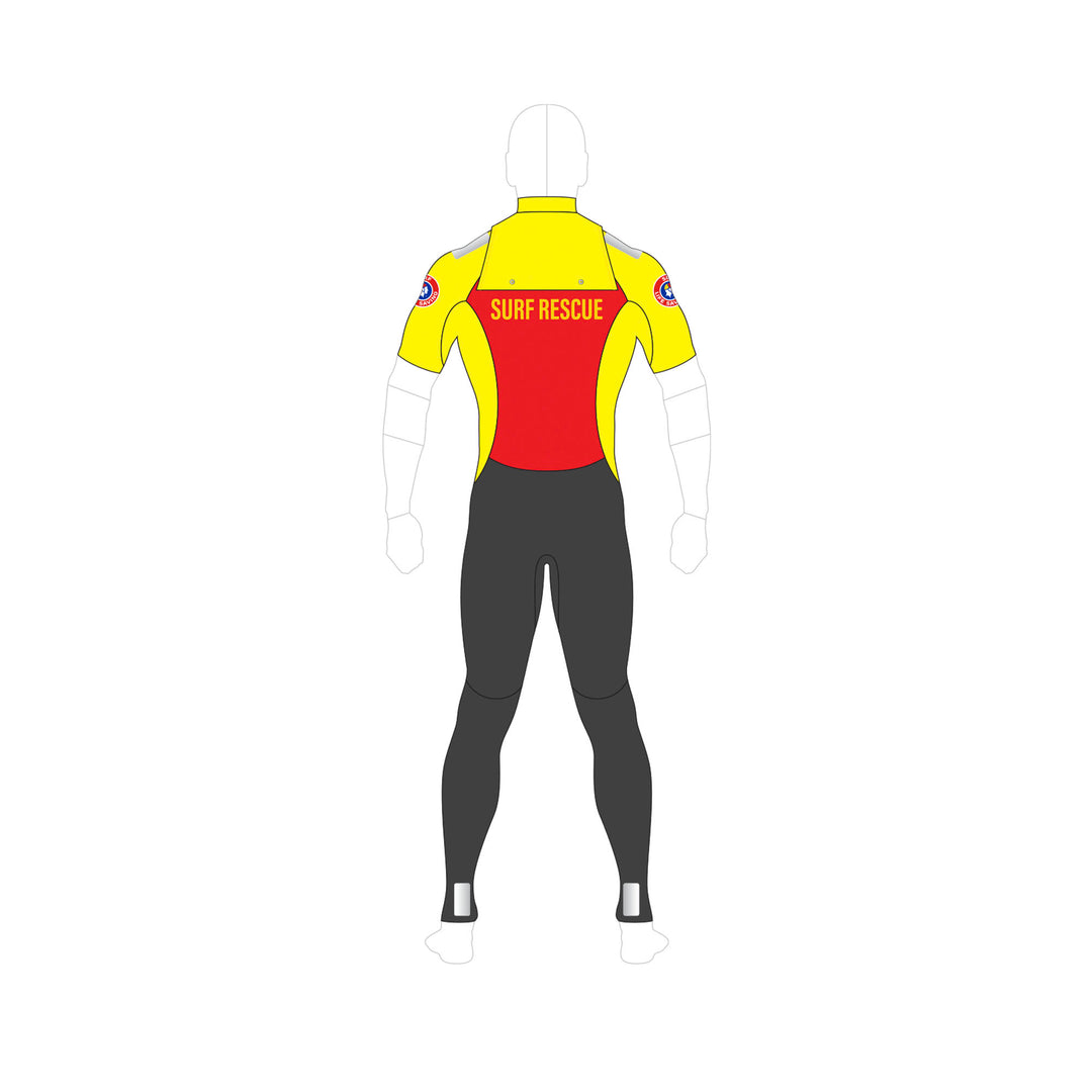 SLSA MEMBERS PATROL SHORT SLEEVE CHEST ZIP 3MM STEAMER - MENS