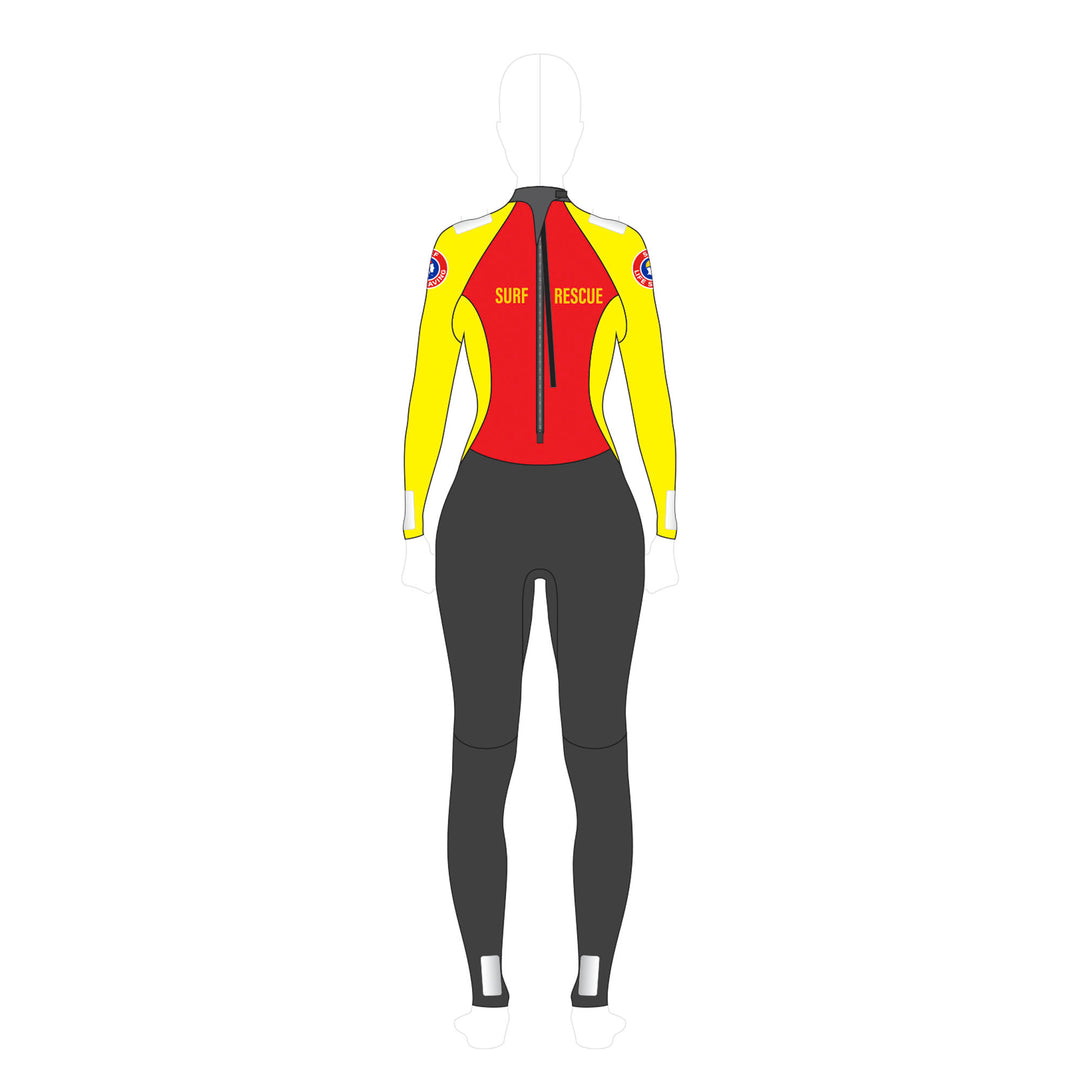 SLSA MEMBERS PATROL BACK ZIP 3MM STEAMER - WOMENS