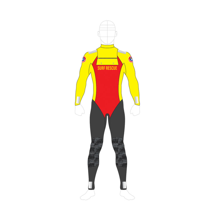 SLSA MEMBERS PATROL CHEST ZIP 3MM STEAMER - MENS