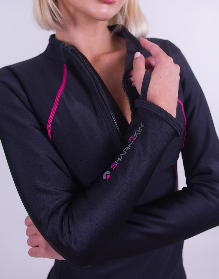 CHILLPROOF LONG SLEEVE CHEST ZIP TOP - WOMENS