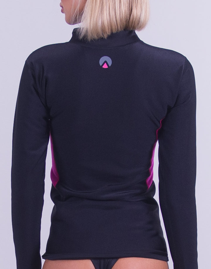 CHILLPROOF LONG SLEEVE CHEST ZIP TOP - WOMENS
