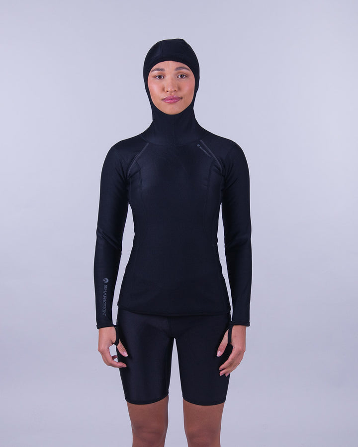 CHILLPROOF LONG SLEEVE HOODED TOP - WOMENS NEW