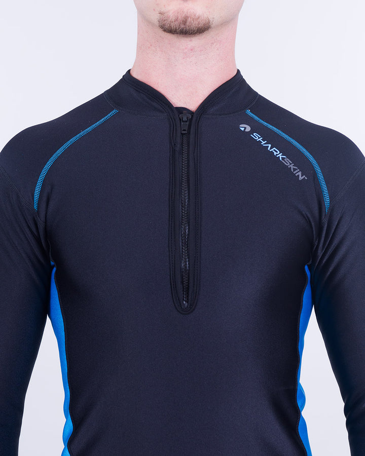 CHILLPROOF LONG SLEEVE CHEST ZIP TOP - MENS NEW