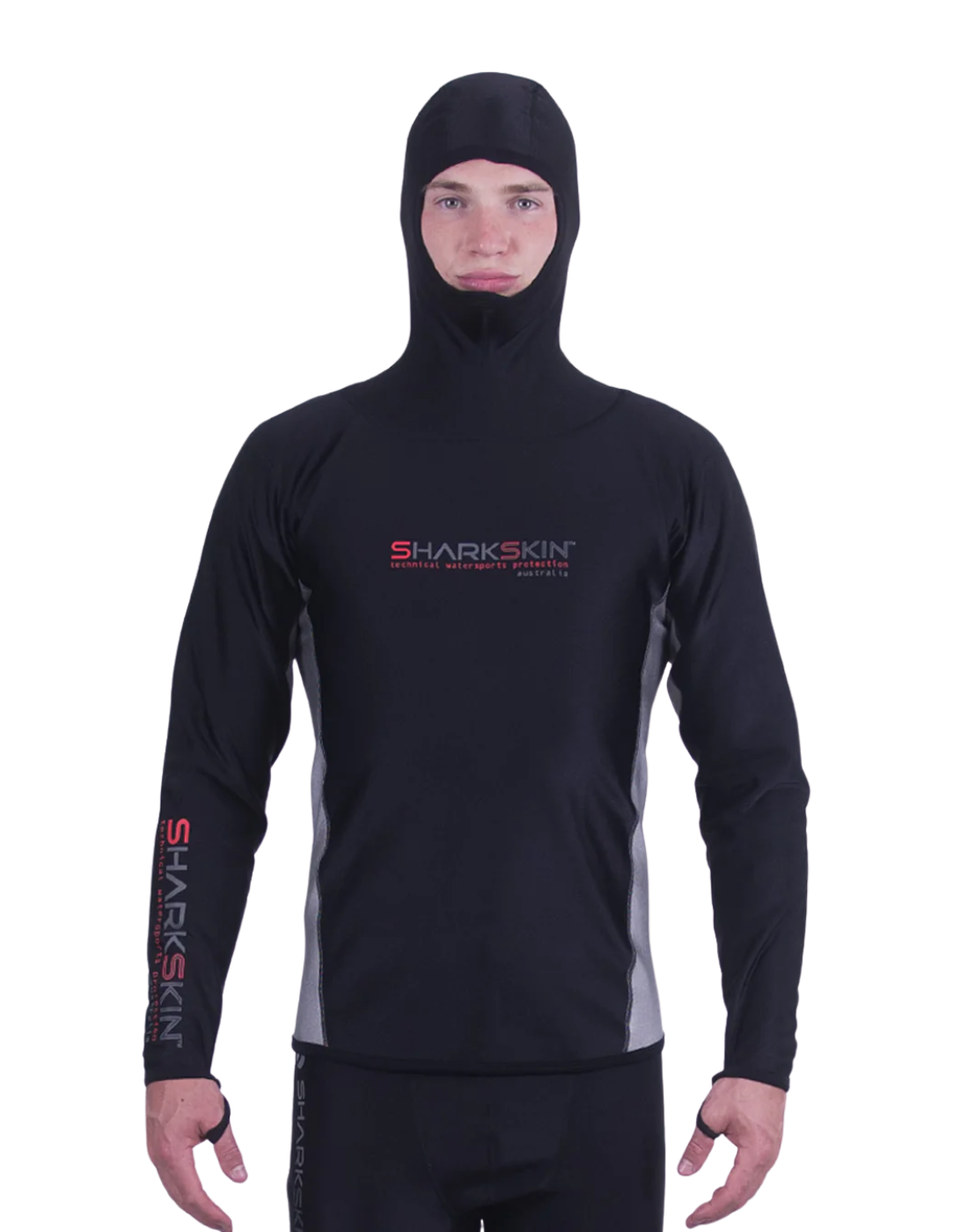 CHILLPROOF LONG SLEEVE HOODED TOP - MENS – Sharkskin Australia