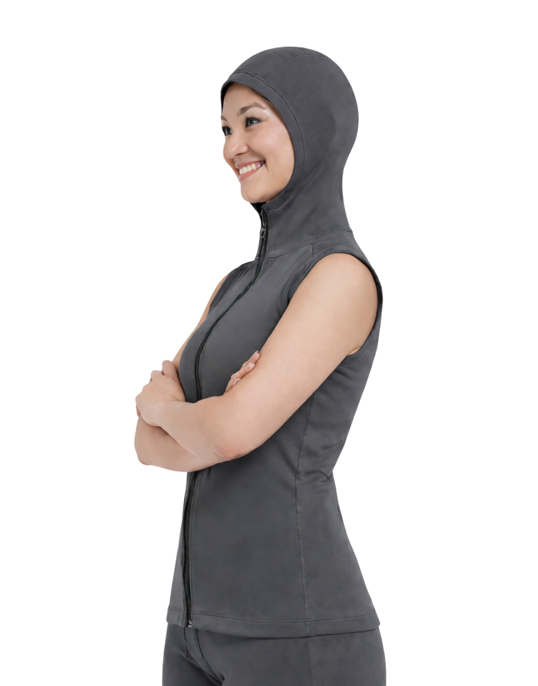 T2 CHILLPROOF FULL ZIP VEST WITH HOOD - WOMENS