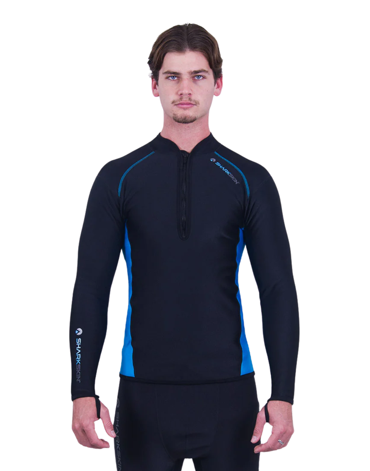 CHILLPROOF LONG SLEEVE CHEST ZIP TOP - MENS NEW