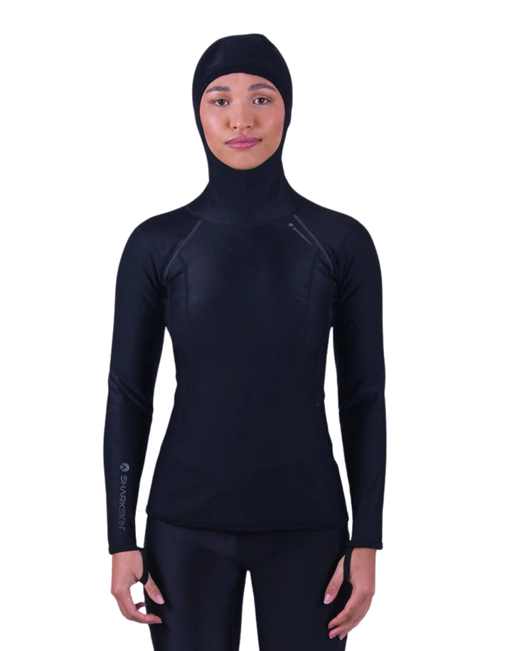 CHILLPROOF LONG SLEEVE HOODED TOP - WOMENS NEW