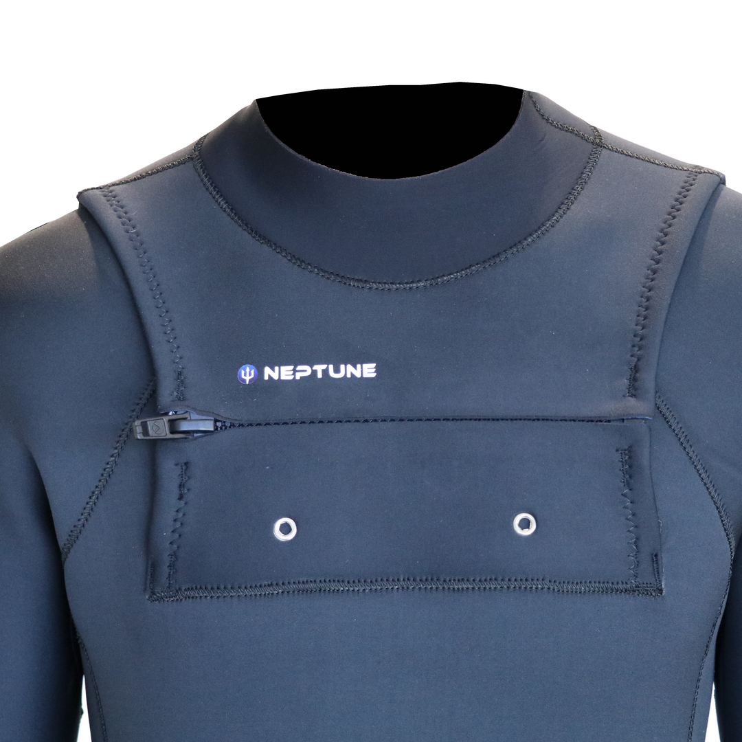 ATLAS 3MM STEAMER CHEST ZIP MENS