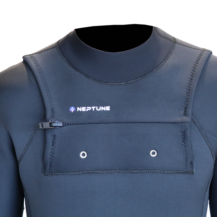 ATLAS 3MM STEAMER CHEST ZIP MENS