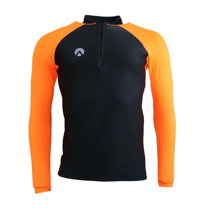 HIGH PERFORMANCE LONG SLEEVE CHEST ZIP TOP - MENS NEW