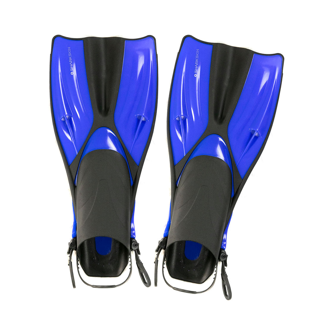 SHARKSKIN ADULT MASK, COMFORT SNORKEL & FIN SET WITH MESH BAG & ANTIFOG