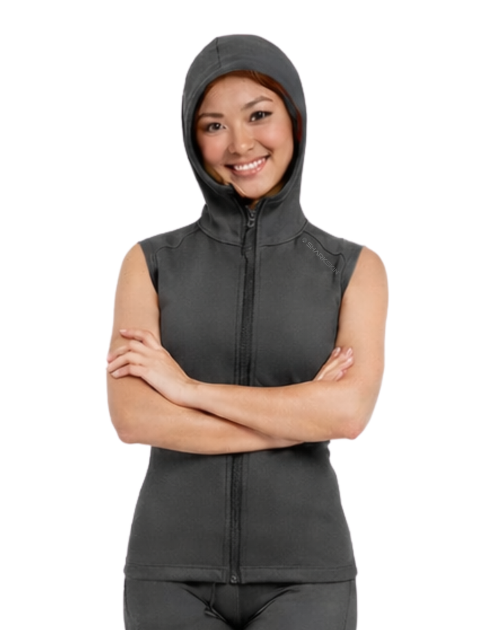 T2 CHILLPROOF FULL ZIP VEST WITH HOOD - WOMENS