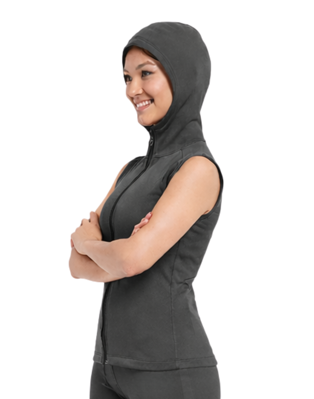 T2 CHILLPROOF FULL ZIP VEST WITH HOOD - WOMENS