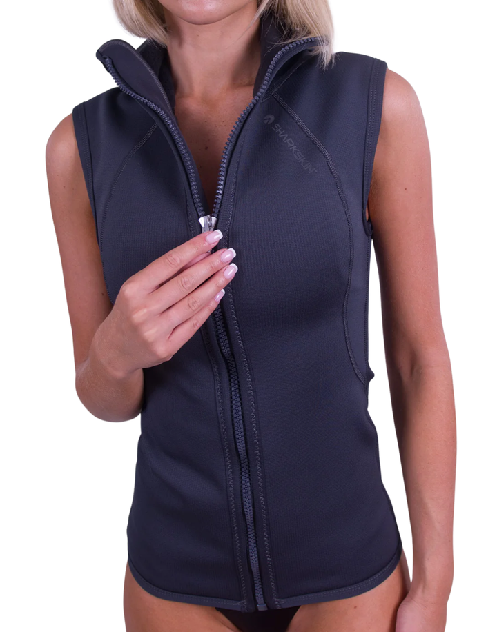 T2 CHILLPROOF FULL ZIP VEST WITH HOOD - WOMENS