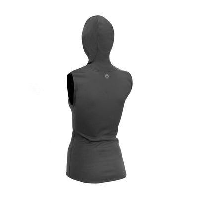 T2 CHILLPROOF FULL ZIP VEST WITH HOOD - WOMENS (SECONDS) TOP BACK