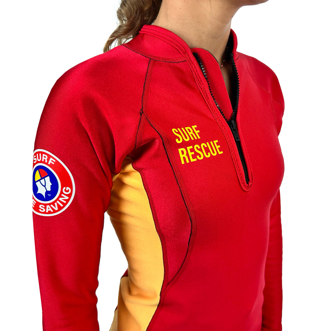 SLSA MEMBERS CHILLPROOF LONG SLEEVE CHEST ZIP TOP - WOMENS