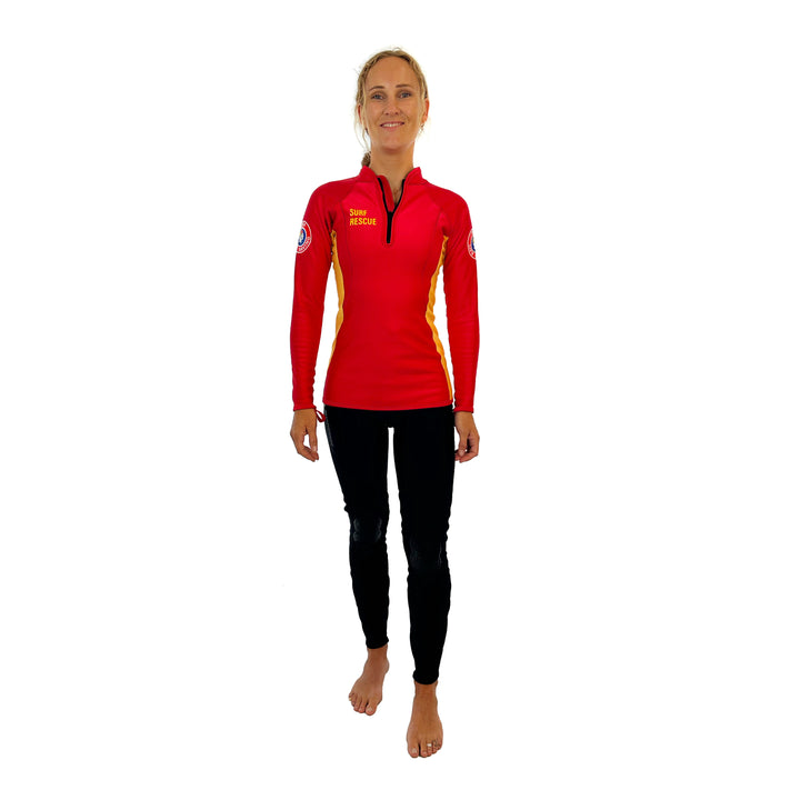 SLSA MEMBERS CHILLPROOF LONG SLEEVE CHEST ZIP TOP - WOMENS