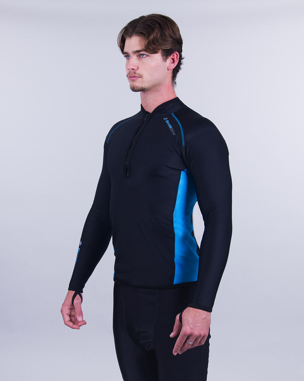 CHILLPROOF LONG SLEEVE CHEST ZIP TOP - MENS NEW