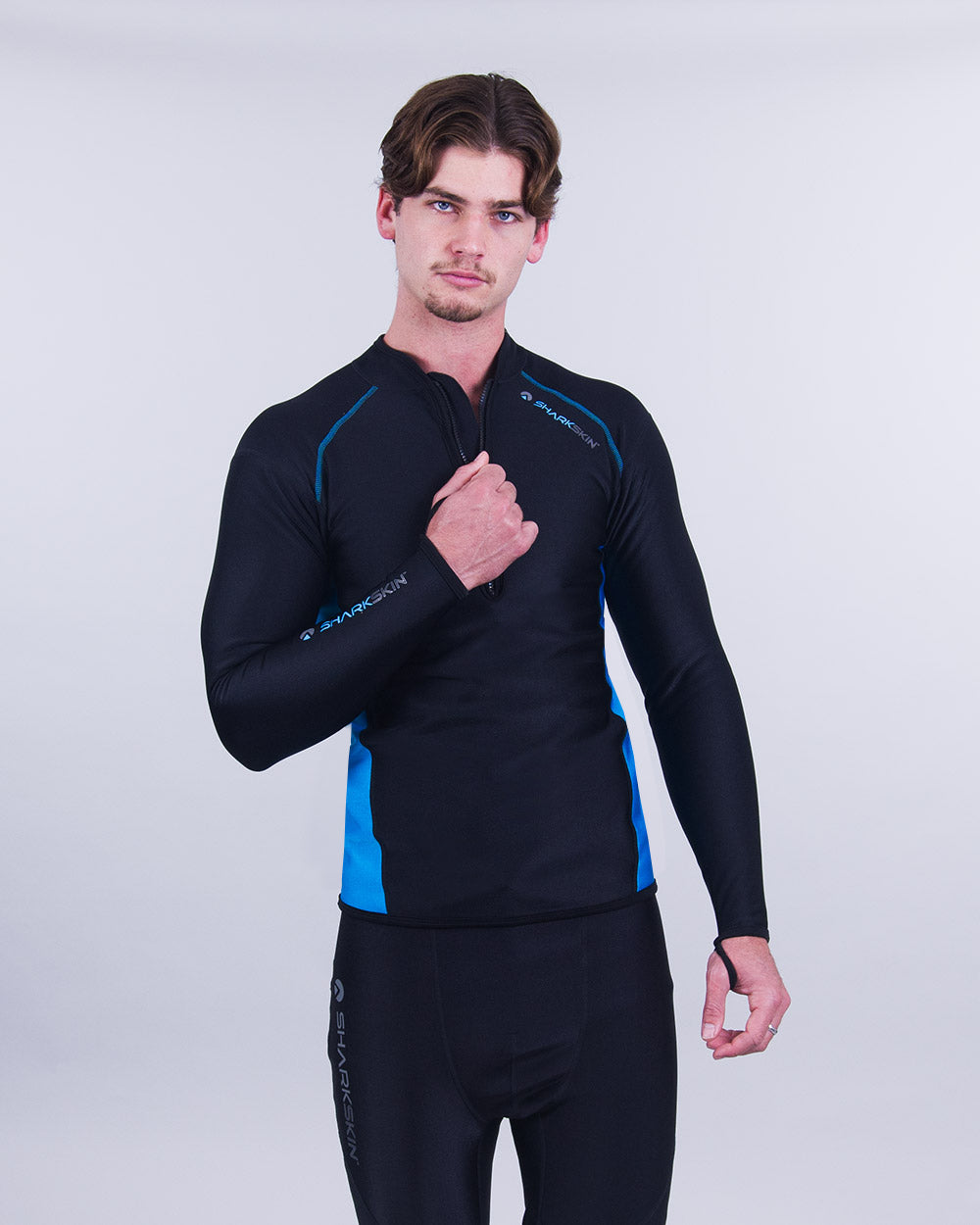 CHILLPROOF LONG SLEEVE CHEST ZIP TOP - MENS NEW
