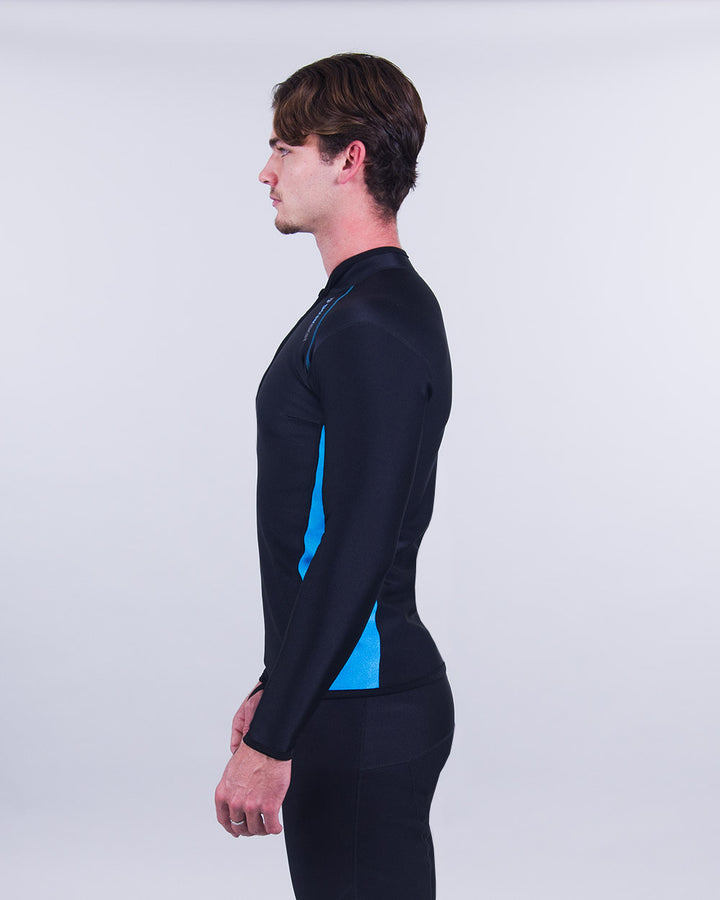 CHILLPROOF LONG SLEEVE CHEST ZIP TOP - MENS NEW