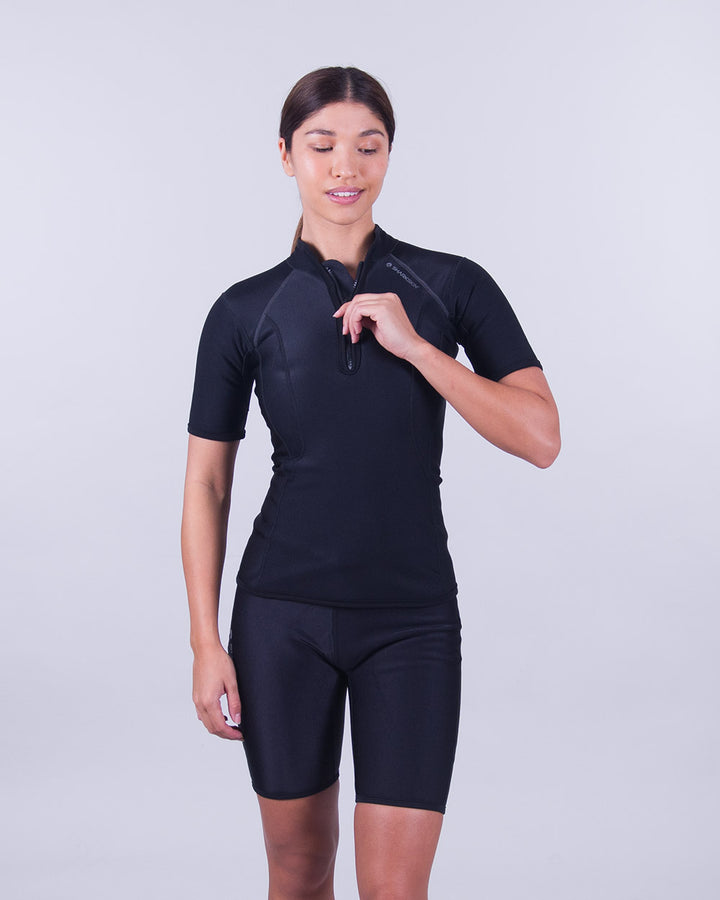 CHILLPROOF SHORT SLEEVE CHEST ZIP - WOMENS NEW