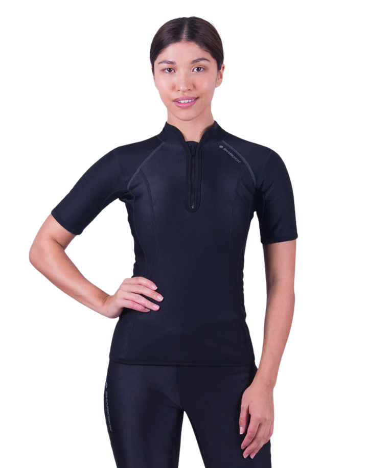 CHILLPROOF SHORT SLEEVE CHEST ZIP - WOMENS NEW