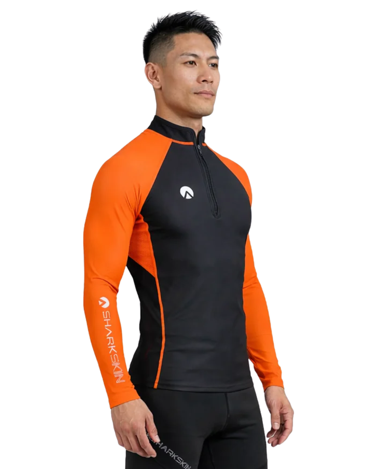 PERFORMANCE LONG SLEEVE CHEST ZIP TOP - MENS NEW