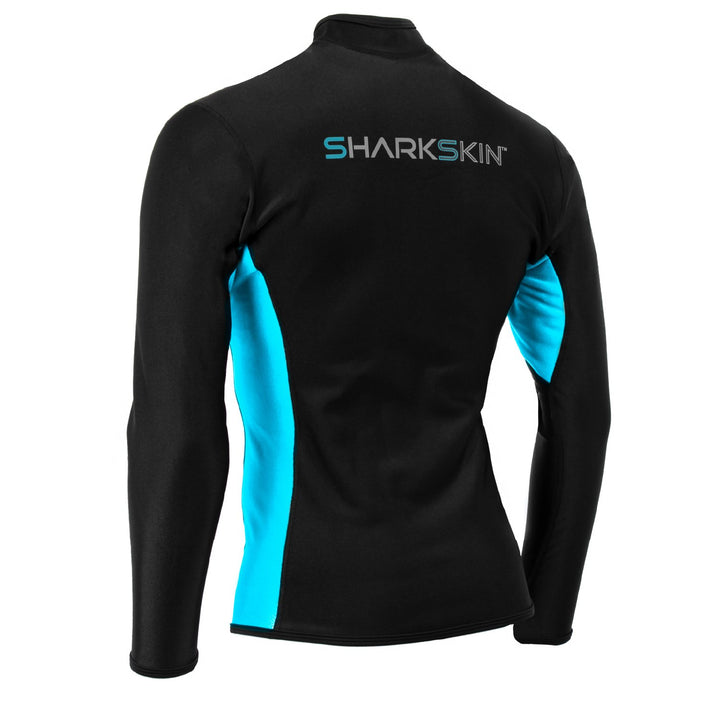 Sharkskin Chillproof Long Sleeve Full Zip - Mens Black Blue